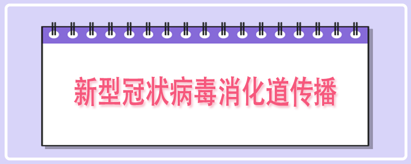 新型冠状病毒消化道传播