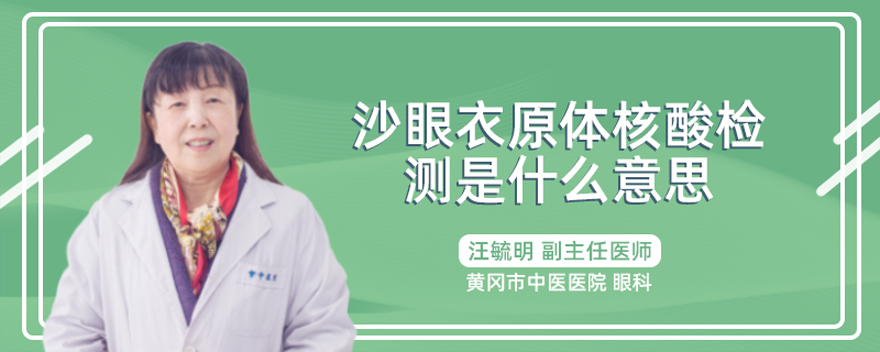 沙眼衣原体核酸检测是什么意思
