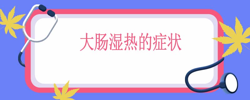 大肠湿热的症状